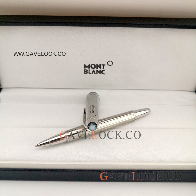 Mini Meisterstuck Mont blanc Roller ball Pens All Silver Steel